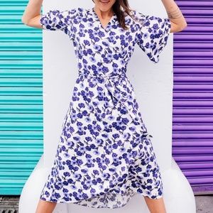 BetaBrand Into-Indigo Floral Dress